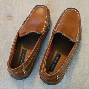 Tommy Hilfiger Kerry Cognac Preppy Driving Loafers Mens Sz 9.5